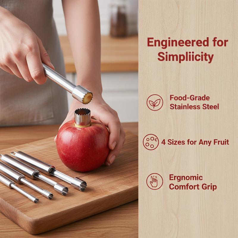 Kitchen Gadgets & Toys - Lot de 4 dénoyauteurs de fruits