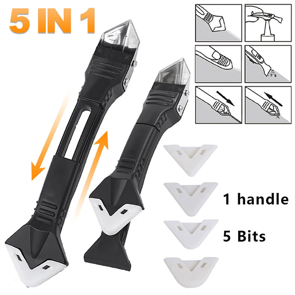 Silicone Spatula Set - Kit d'outils 5-en-1 en métal pour