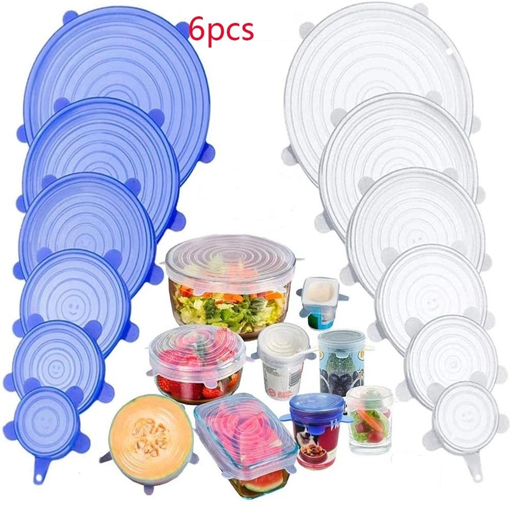 Kitchen Gadgets That Are Useful - 6 couvercles en silicone extensibles réutilisables