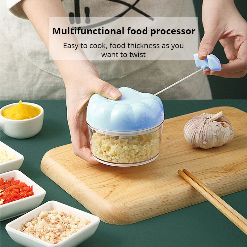 Kitchen Gadgets Blender - Presse-ail manuel bleu/rose, 1 pièce, traction