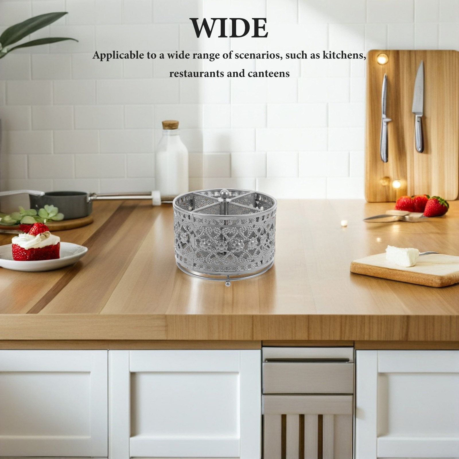 Organisateur rotatif creux en  - Kitchen Utensil Holder avis et prix
